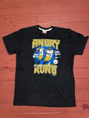 Homage Steelers Angry Runs Tee Shirt Mens M Warren Harris Good Morning Football